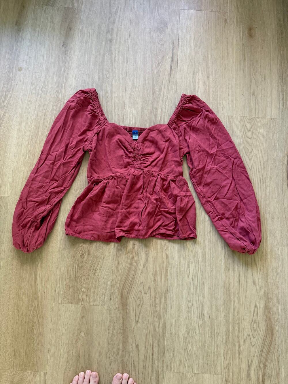 NWOT! Old Navy V-Neck Long Sleeve Top - Size Small - Pink - Lightweight